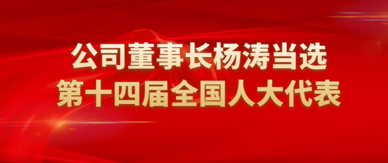 公司董事长杨涛当选第十四届全国人大代表